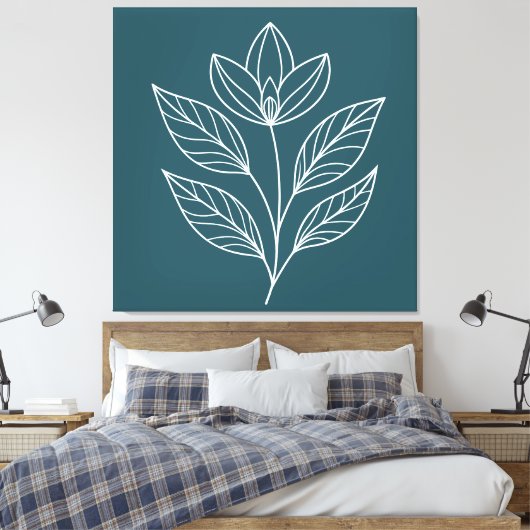 Toile Mur botanique minimaliste (Insitu(Chambre))