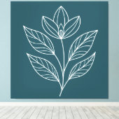 Toile Mur botanique minimaliste (Insitu (Plancher de Bois))