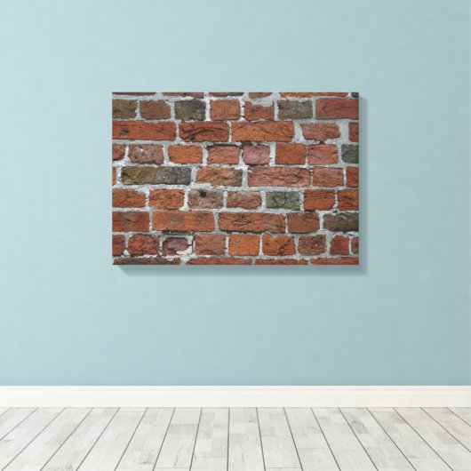 Toile mur brique rouge (Insitu (Plancher de Bois))