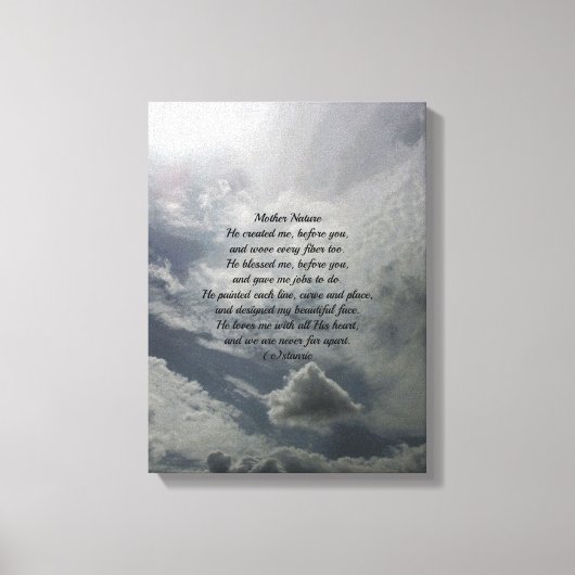 TOILE MUR CANVAS MÈRE NATURE POEM STYLE DESIGN (Recto)