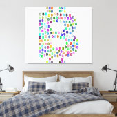Toile mur d'art bitcoin (Insitu(Chambre))