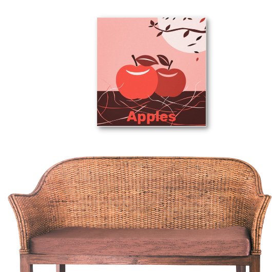 Toile Mur de cuisine élégante Red Apple