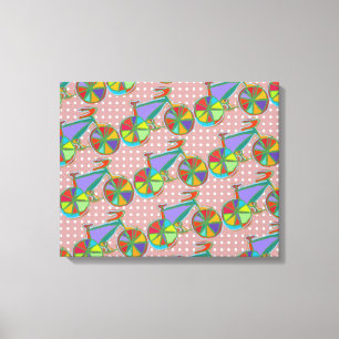 Toile mur de décoration de vélo couleur art