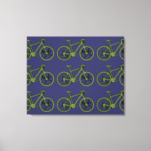 Toile mur de décoration pour vélos verts