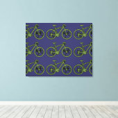 Toile mur de décoration pour vélos verts (Insitu (Plancher de Bois))
