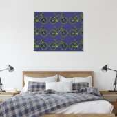 Toile mur de décoration pour vélos verts (Insitu(Chambre))