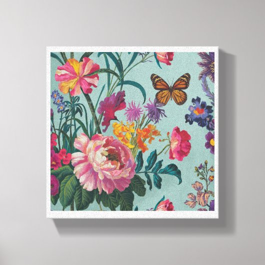 Toile mur de fleurs (Recto)