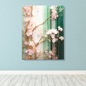 Toile Mur de fleurs de cerisiers (Insitu (Plancher de Bois))