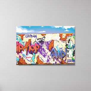 Toile Mur de graffiti de hip hop urbain.