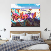 Toile Mur de graffiti de hip hop urbain. (Insitu(Chambre))