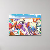 Toile Mur de graffitis Hip hop urbains. (Recto)