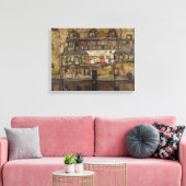 Toile Mur de maison sur la rivière (Insitu(Salon))