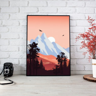 Toile Mur de paysage de montagne Art