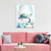 Toile Mur de tortue de mer paisible (Insitu(Salon))