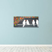 Toile mur en brique : mur en graffiti (Insitu (Plancher de Bois))