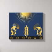 Toile Mur Kokopelli Gold du Sud-Ouest (Recto)
