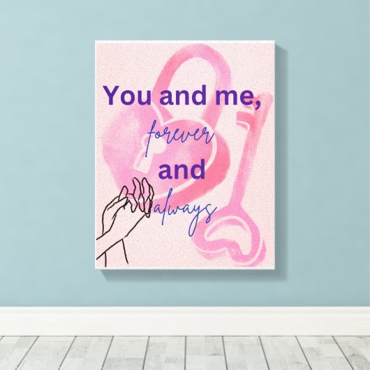 Toile Mur romantique pour les couples - Décor parfait (Insitu (Plancher de Bois))