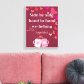 Toile Mur romantique pour les couples - Décor parfait (Insitu(Salon))