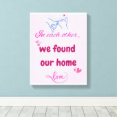 Toile Mur romantique pour les couples - Décor parfait (Insitu (Plancher de Bois))