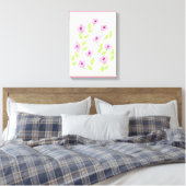 Toile Mur rose Fleur Art Plusieurs options de taille (Insitu(Chambre))