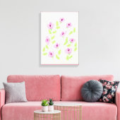 Toile Mur rose Fleur Art Plusieurs options de taille (Insitu(Salon))