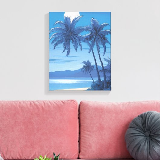 Toile Mur tropical - Une escapade côtière (Insitu(Salon))