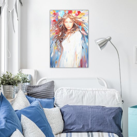 Toile murale abstraite Ange vibrant