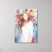 Toile murale abstraite Ange vibrant (Recto)