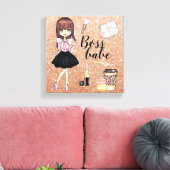 Toile murale de fille chic et sauvage (Insitu(Salon))