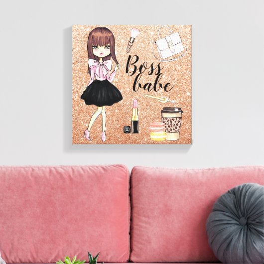 Toile murale de fille chic et sauvage (Insitu(Salon))