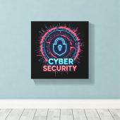Toile murale d'expert en cybersécurité (Insitu (Plancher de Bois))