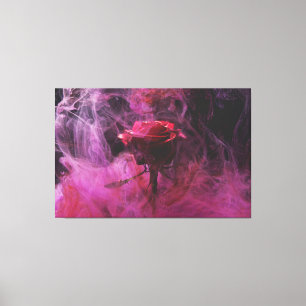 Toile murale Rose fumée
