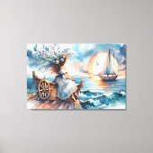 Toile Murmures de la mer au coucher du soleil (Recto)