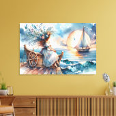 Toile Murmures de la mer au coucher du soleil (Insitu(Salon))