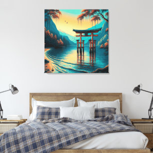 Toile "Murmures de Tranquillité : La Porte de l'Esprit"