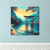 Toile "Murmures de Tranquillité : La Porte de l'Esprit" (Insitu (Plancher de Bois))