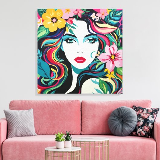 Toile Muse tropicale (Insitu(Salon))