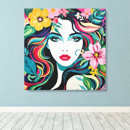 Toile Muse tropicale (Insitu (Plancher de Bois))