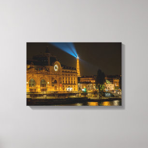 Toile Musée d'Orsay à Paris la nuit