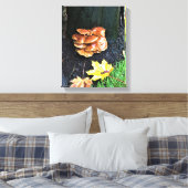 Toile Mushrooms on a tree, Oregon (Insitu(Chambre))