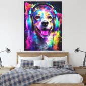 Toile Music lover dog (Insitu(Chambre))