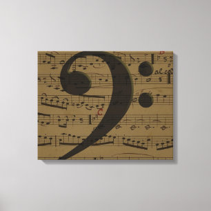 Toile Musical Treble Clef Sheet Musique Classique
