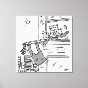 Toile Musicien Drôle Joueur Trombone