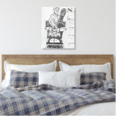 Toile Musicien jouant d'une croupe (Insitu(Chambre))