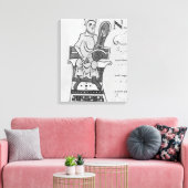 Toile Musicien jouant d'une croupe (Insitu(Salon))