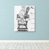 Toile Musicien jouant d'une croupe (Insitu (Plancher de Bois))