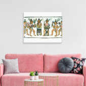 Toile Musiciens aztèques d'un compte de Aztec (Insitu(Salon))