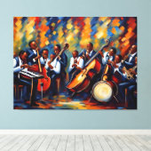 Toile Musiciens de jazz (Insitu (Plancher de Bois))