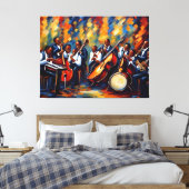 Toile Musiciens de jazz (Insitu(Chambre))