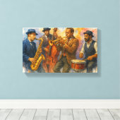 Toile Musiciens de jazz (Insitu (Plancher de Bois))